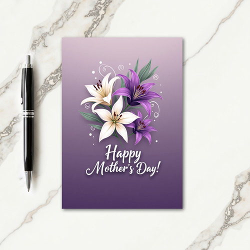 Lilies Mothers Day Card