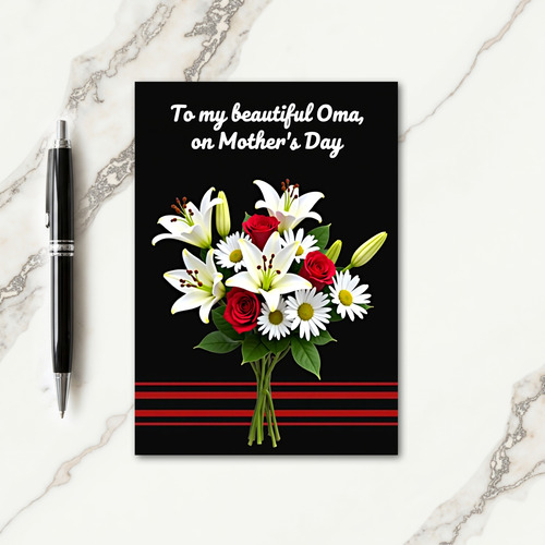 Lily Bouquet Mothers Day Card