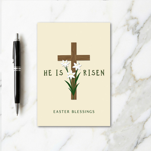 Lily Cross Easter Card