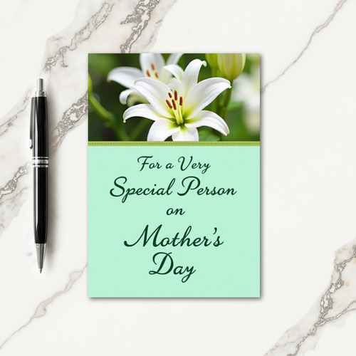 Lily Floral Mothers Day Card
