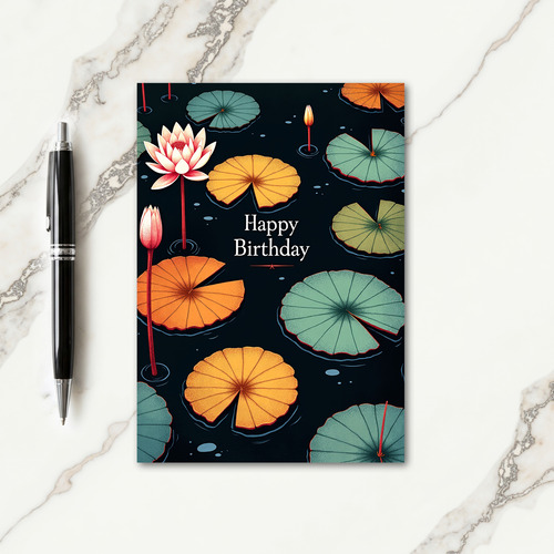 Lily Pad Birthday Card