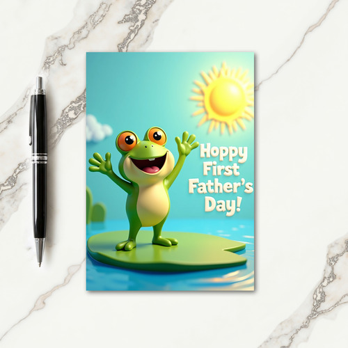 Lily Pad Fathers Day Card