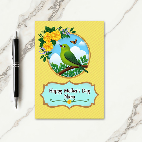 Lime Bird Mothers Day Art Card