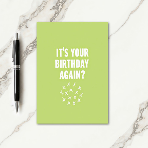 Lime Birthday Wishes Card