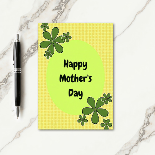 Lime Floral Mothers Day Card