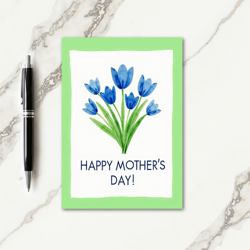 Lime Floral Watercolor Card