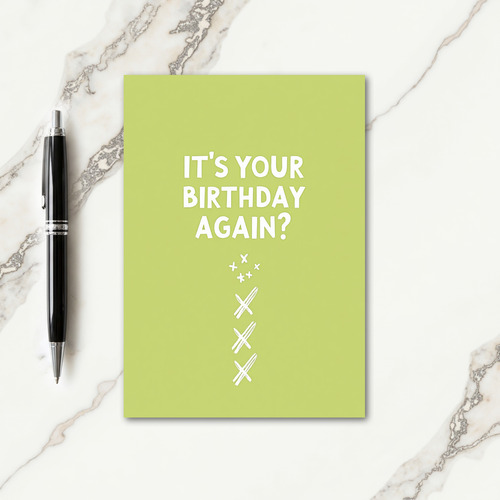 Lime Green Birthday Card