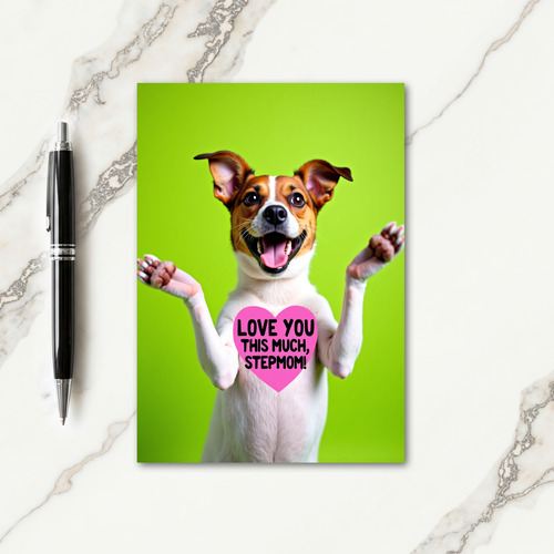Lime Green Dog Affection Card