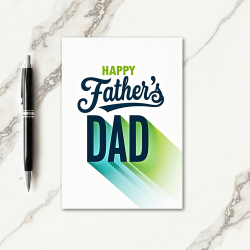 Lime Green Happy Fathers Card