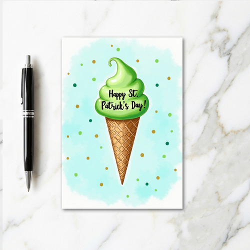 Lime Green St Patricks Day Card