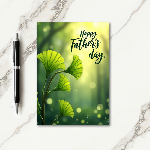 Lime Leaf Sweet Fathers Day Card