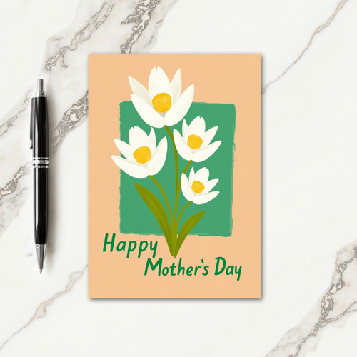 Linen Finish Floral Wishes Card