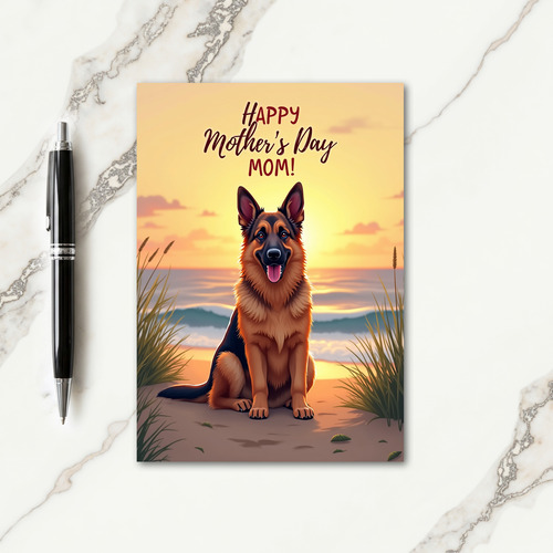 Linen Happy Mothers Day Mom Card