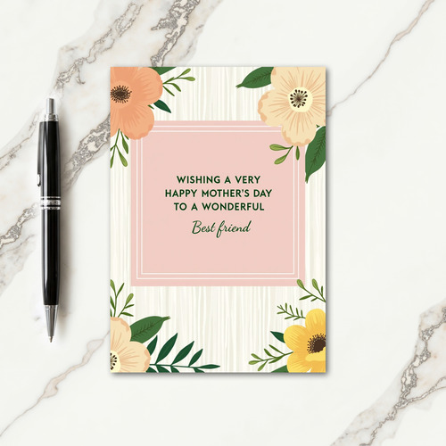 Linen Texture Mothers Day Card