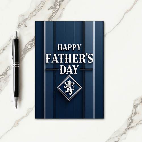 Lion Crest Fathers Day Card
