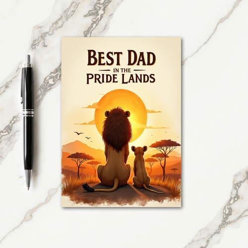 Lion Fathers Day Savanna Card