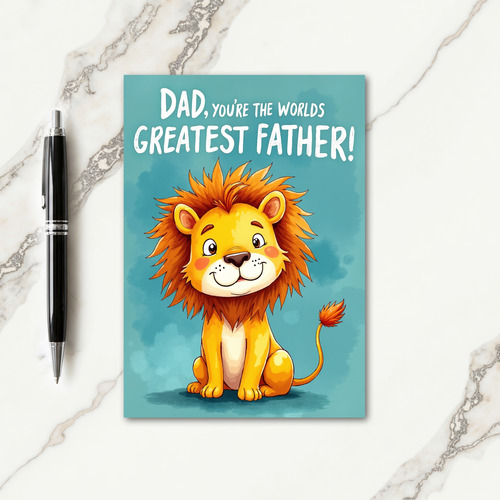 Lion Sweet Fathers Day Card