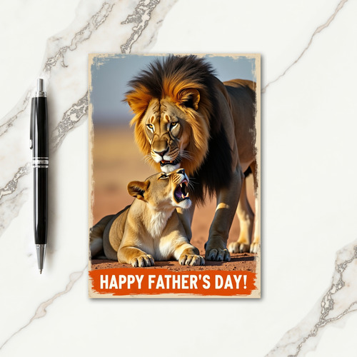 Lions Sweet Fathers Day Card