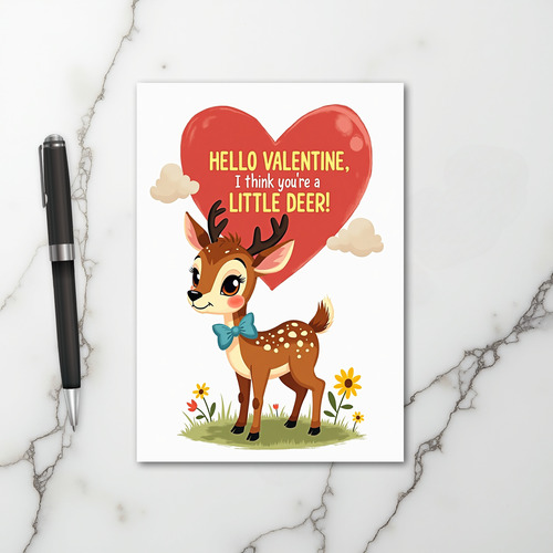 Little Deer Valentine Card