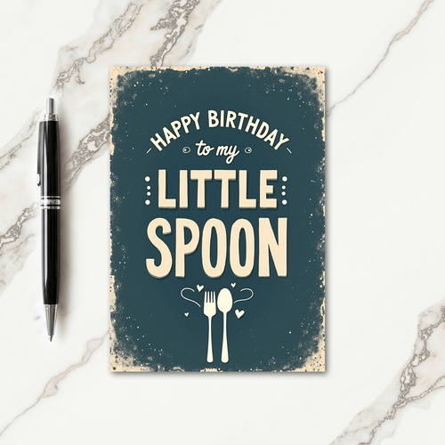 Little Spoon Teal Birthday Card