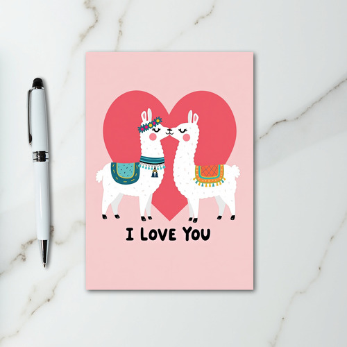 Llama Love Couple Card