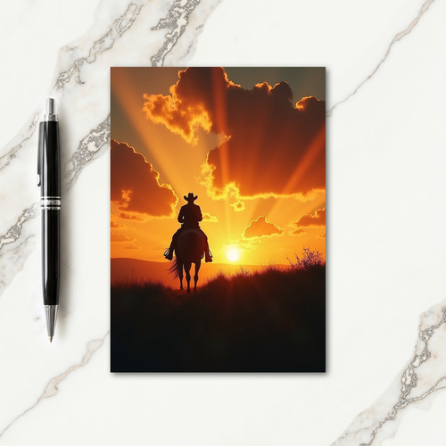 Lone Rider Fathers Day Card