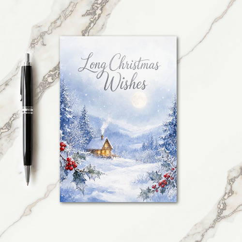 Long Christmas Wishes Card