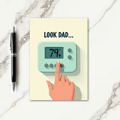 Look Dad Graphic Funny Card