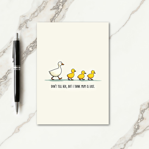 Lost Mum Waterfowl Hatchlings Card