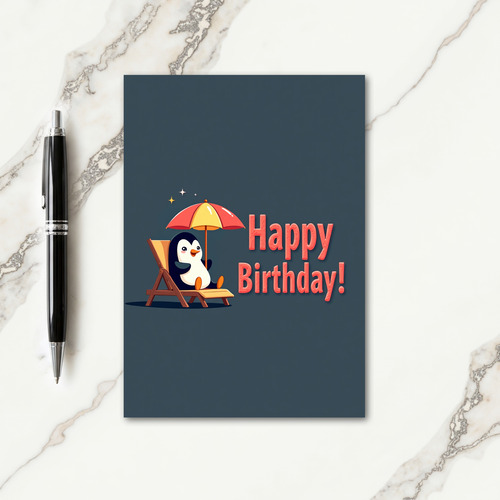 Lounging Bird Birthday Card