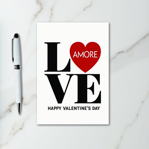 Love Amore Valentines Day Card