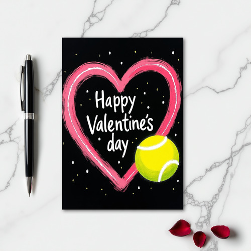 Love And Tennis Valentines Day Card