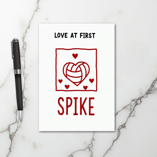 Love At First Spike Volleyball Card