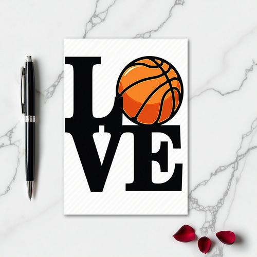 Love Basketball Sports Fan Card
