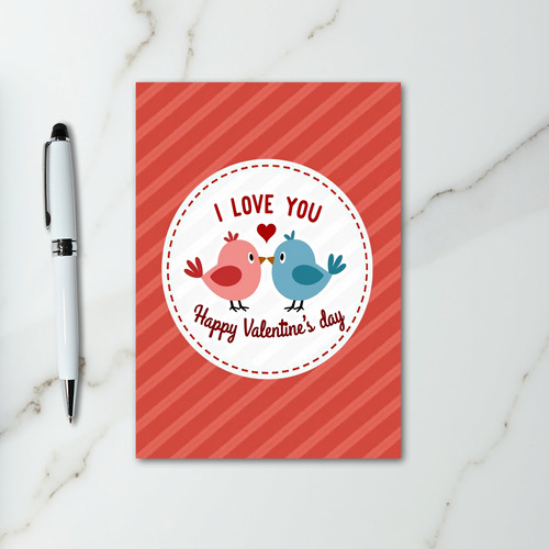 Love Birds Happy Valentines Day Card