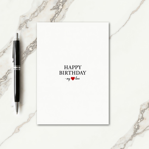 Love Birthday Script Card