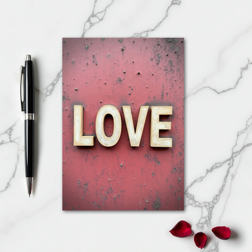 Love Blocks Rustic Scene Card