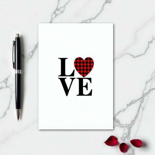 Love Buffalo Plaid Style Card