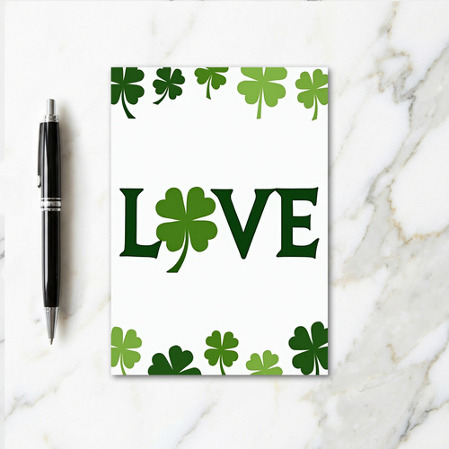 Love Clover Best Wishes Card