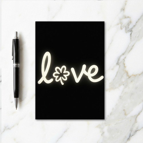 Love Clover Faux Gold Foil Card