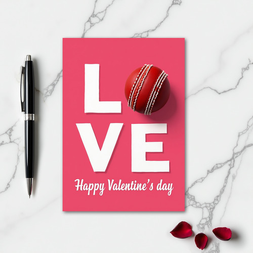 Love Cricket Valentines Day Card