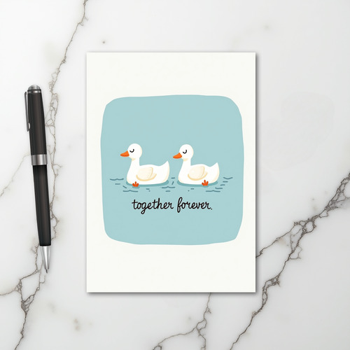 Love Ducks Together Forever Card