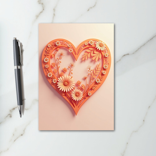 Love Floral Heart Card