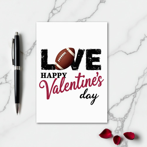 Love Football Valentines Day Card