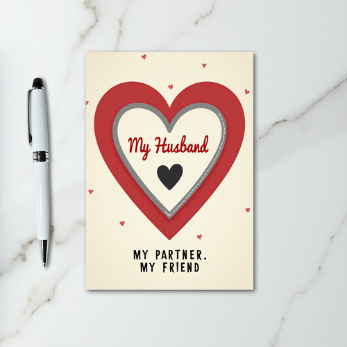 Love For My Husband Partner Card