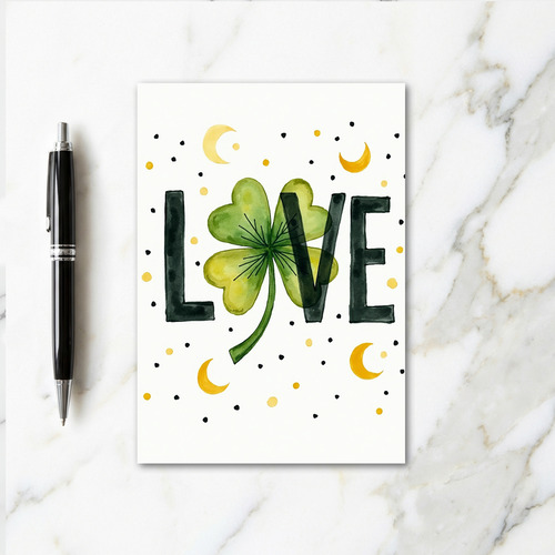 Love Four Leaf Clover Card