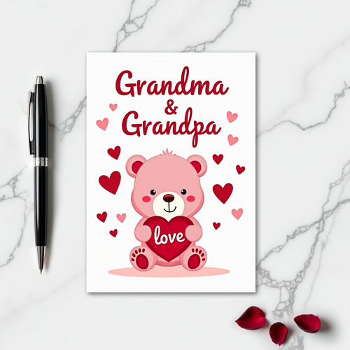 Love From Us Grandma Grandpa Card