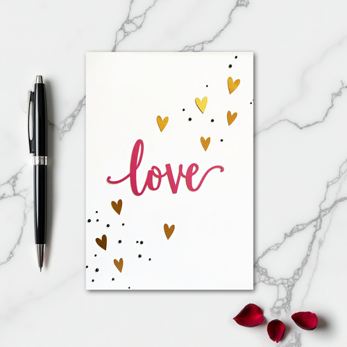 Love Glitter Hearts Special Card