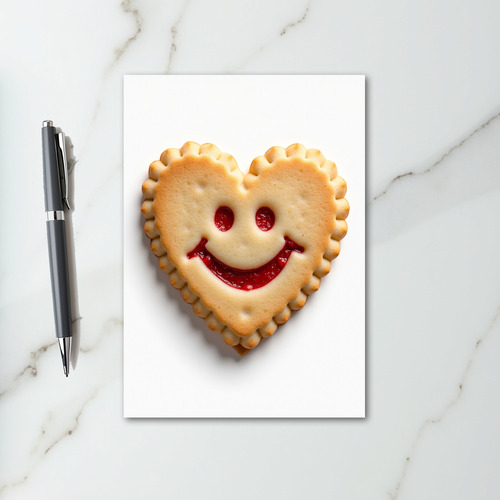 Love Heart Cookie Smile Card