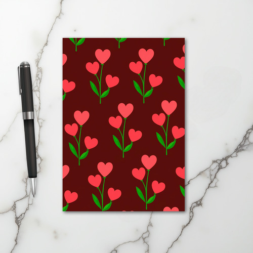 Love Heart Flower Design Card